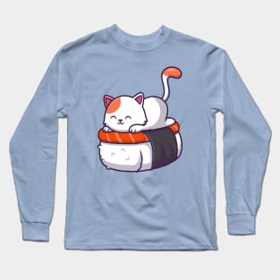 Cute Cat Sushi Salmon (2) Long Sleeve T-Shirt